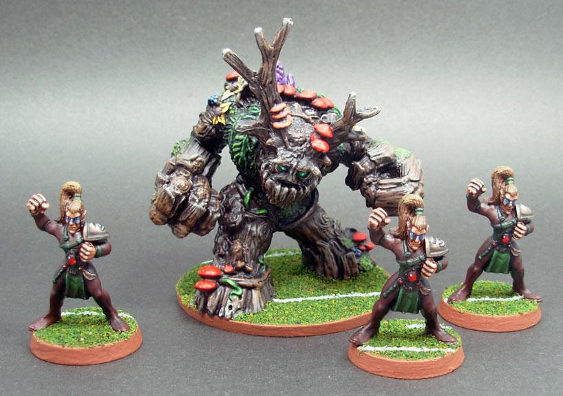 Blood Bowl, Bones, Treeman, Wood Elves Wood Elf Team so far Gallery DakkaDakka